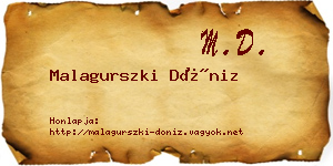 Malagurszki Döniz névjegykártya